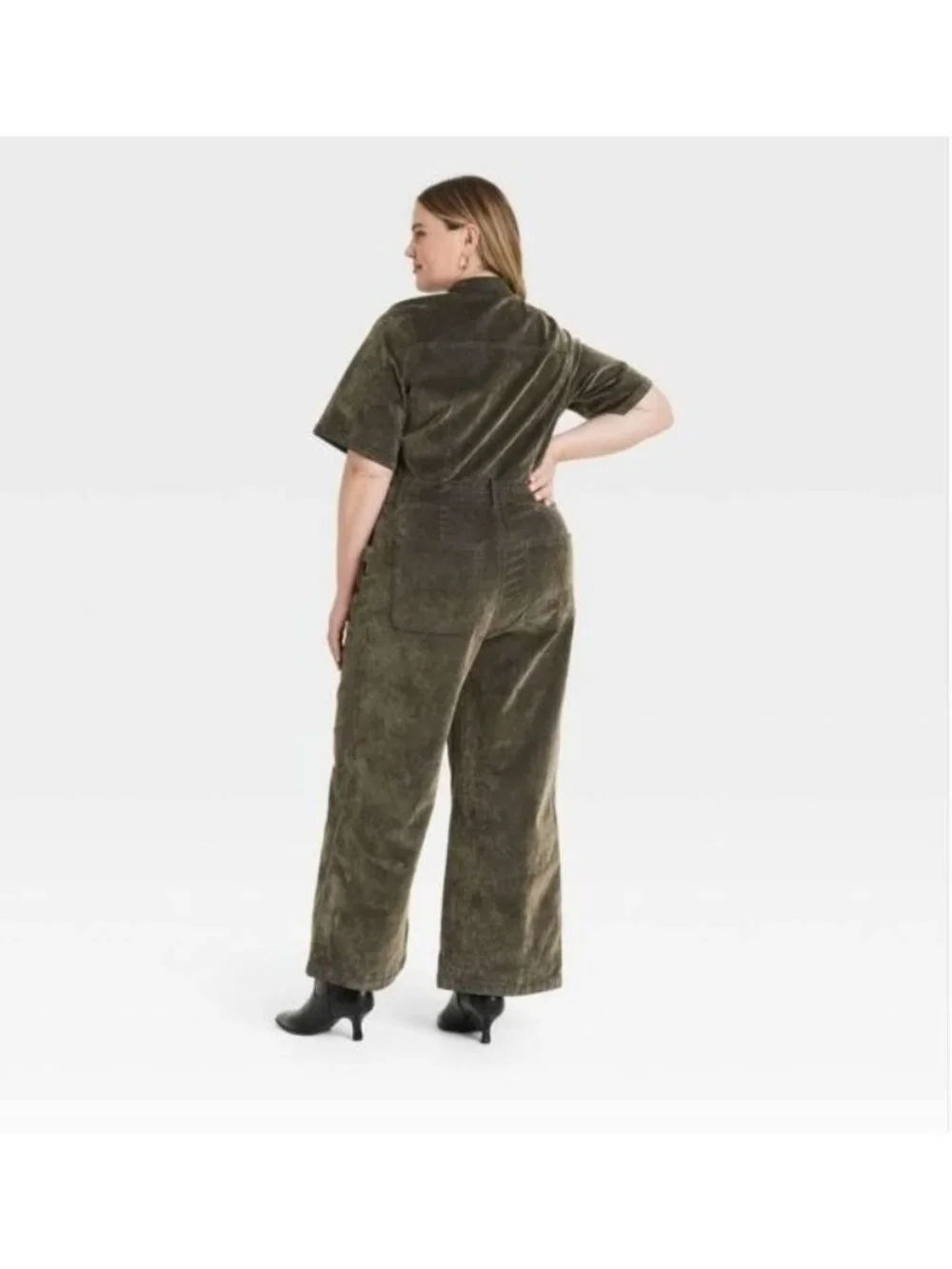NWT Holiday Short Sleeve Flocked Jumpsuit Women’s 12 Universal Thread J1783 - Picture 3 of 13